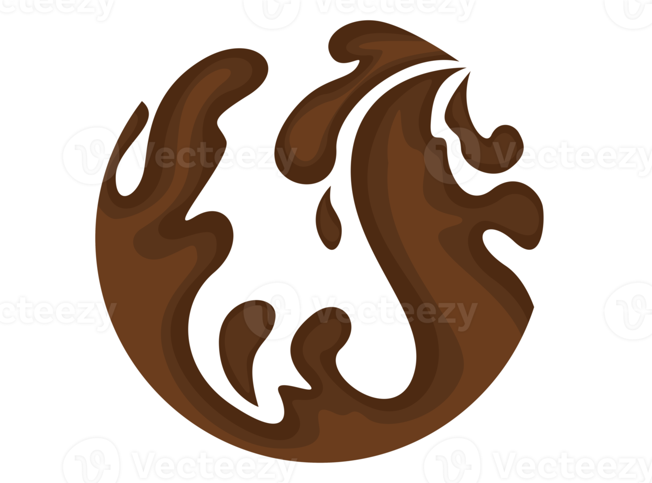 flowing Chocolate circle logo icon png