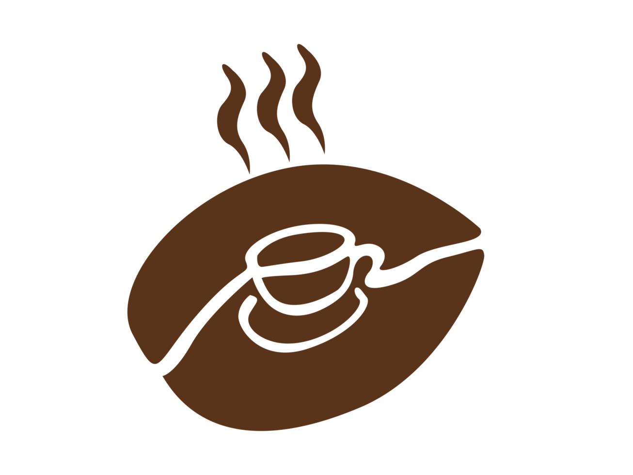 kaffe böna logotyp ikon png