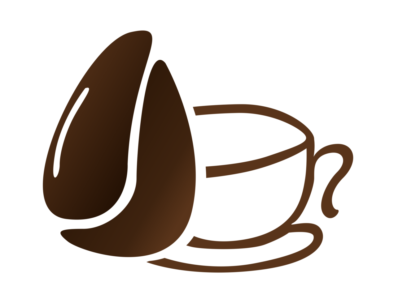Kaffeebohnen-Logo-Symbol png