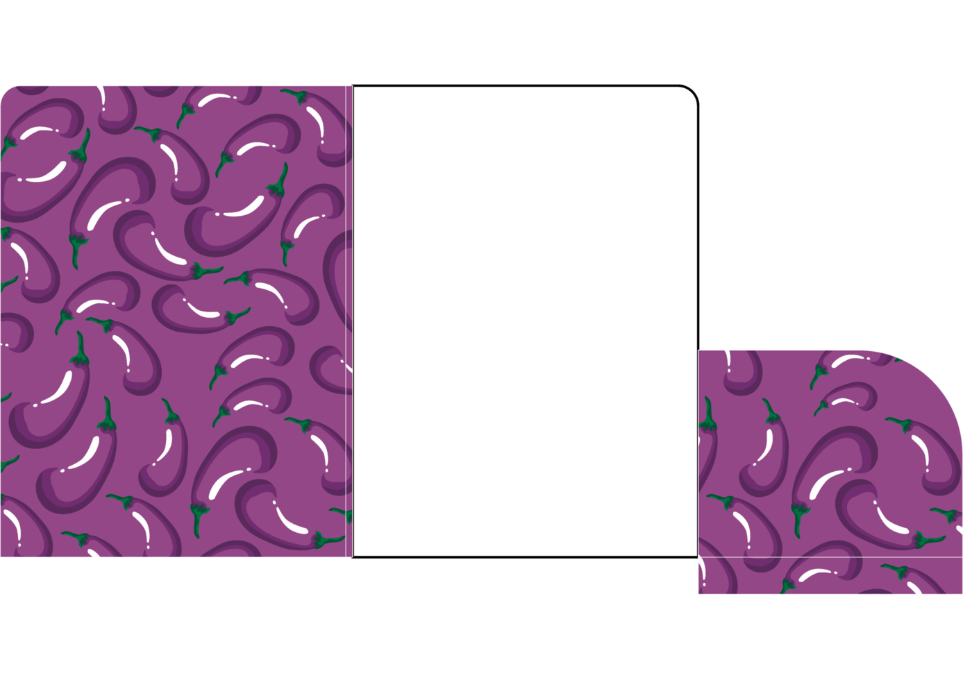 File Folder Design with eggplant pattern theme png