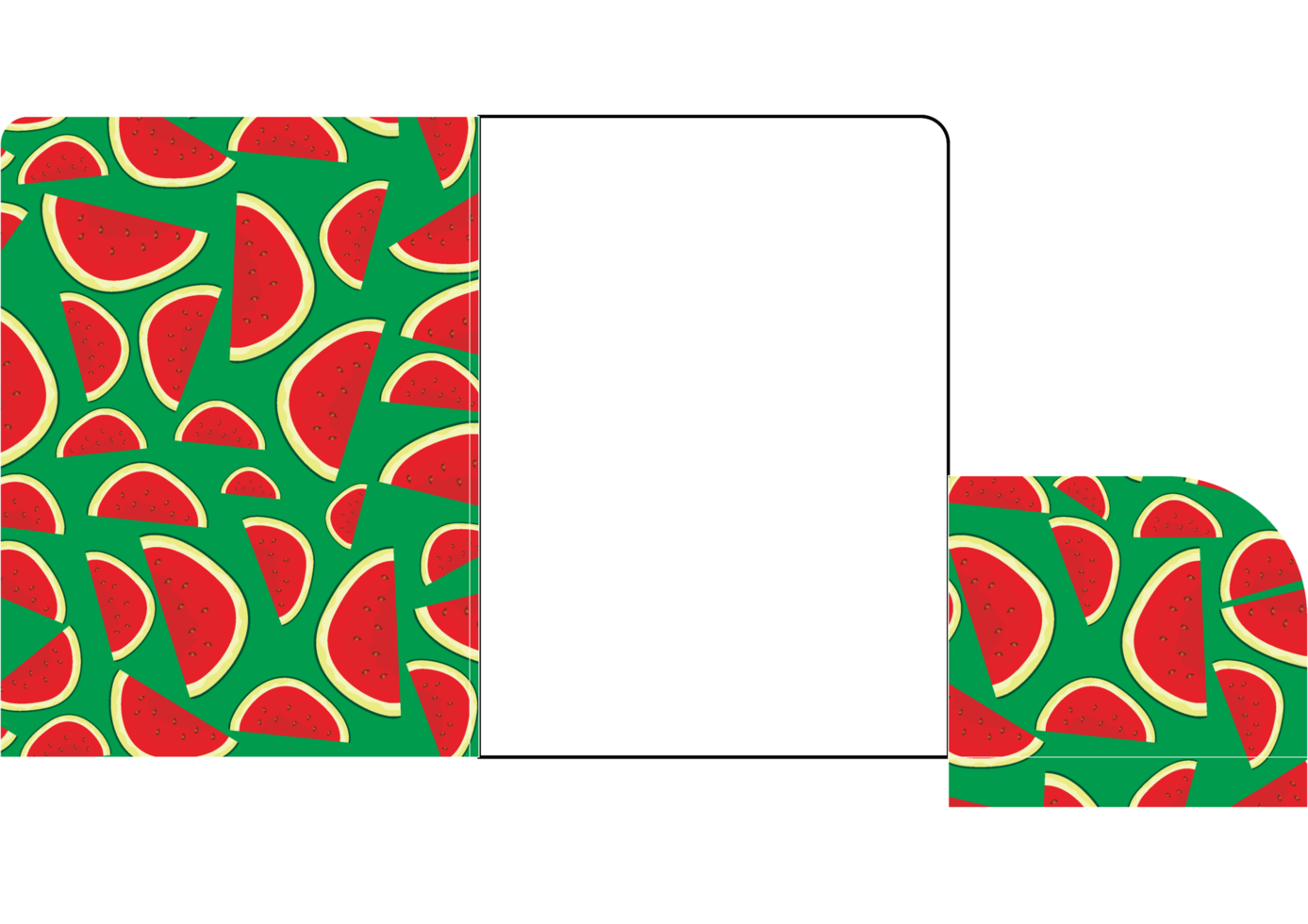File Folder Design with slice of watermelon pattern theme png