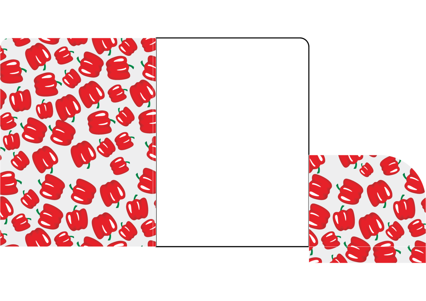 diseño de carpetas de archivos con tema de patrón de pimentón rojo png