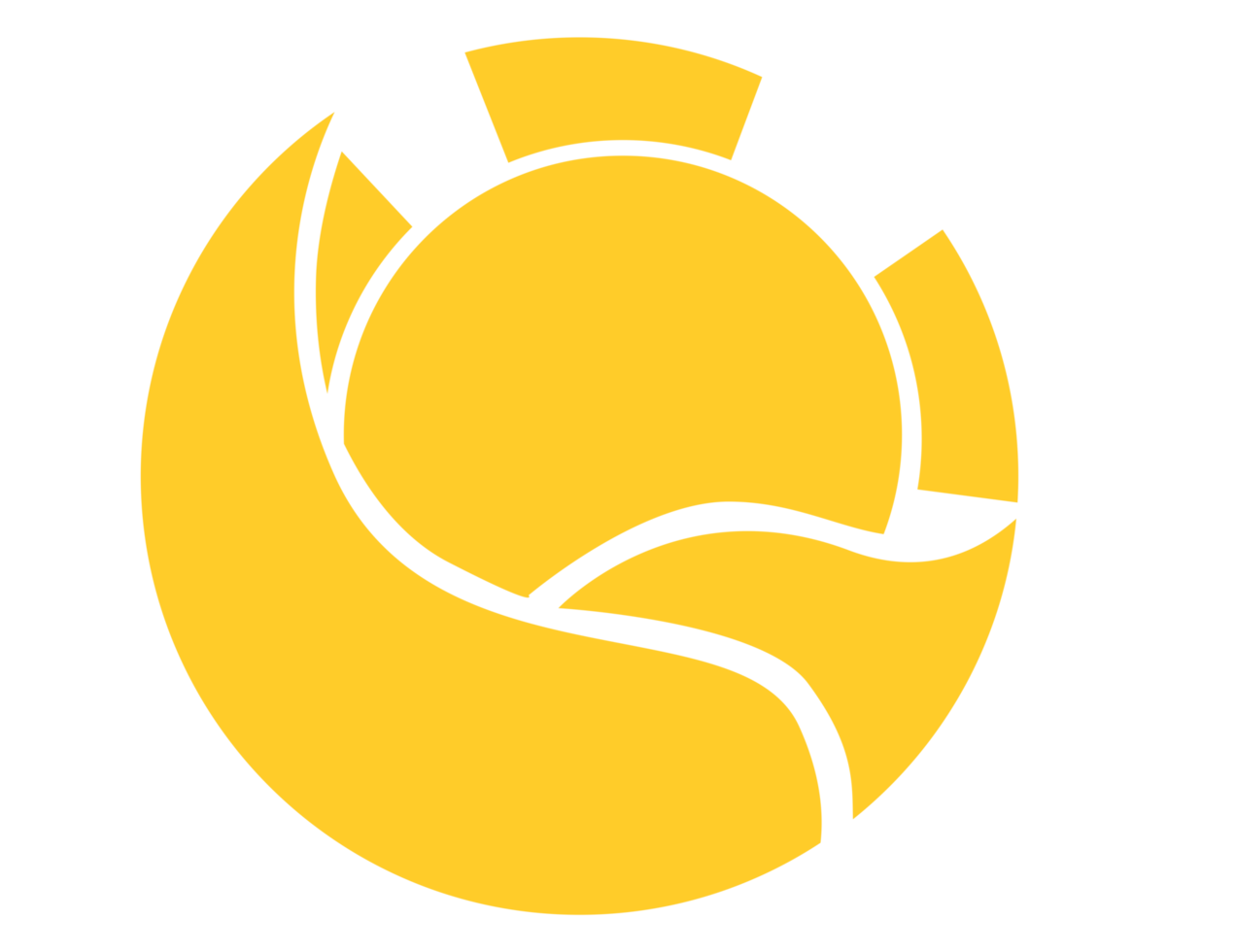 gelbes leuchtendes Sonnenlogo-Symbol png