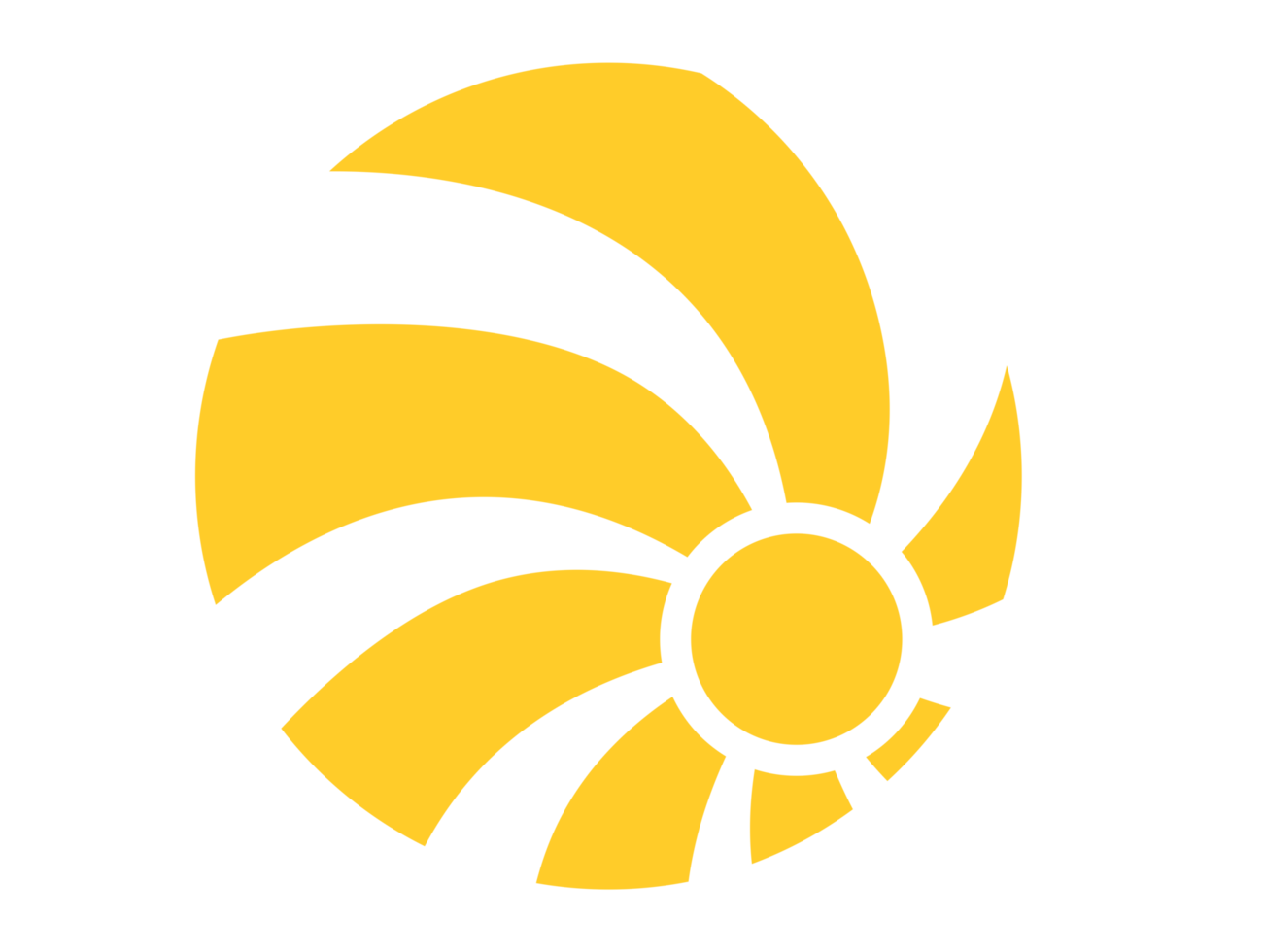 icône du logo soleil brillant jaune png