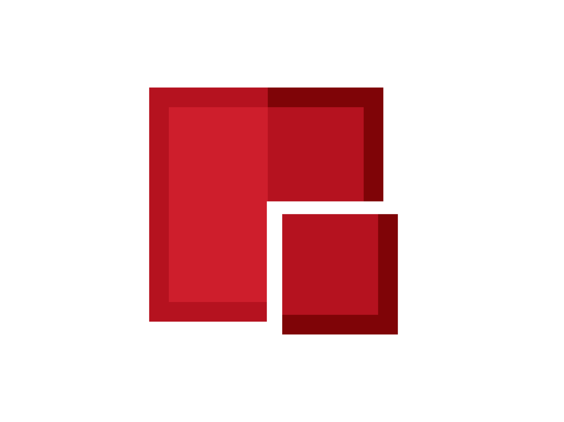 Red rectangle logo icon 12986764 PNG