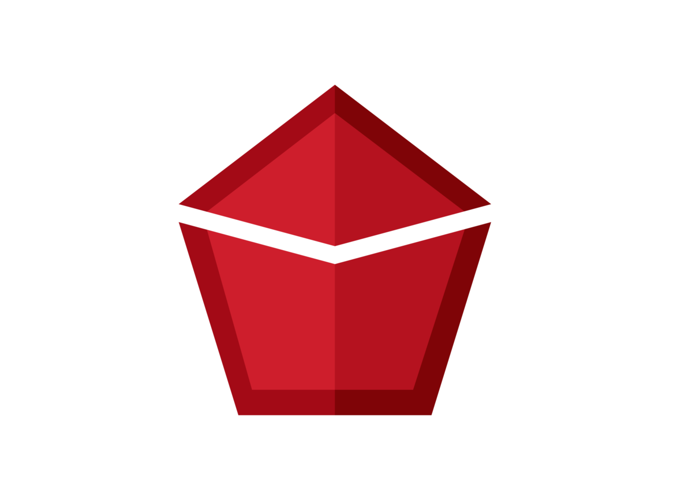 rotes Fünfeck-Logo-Symbol png