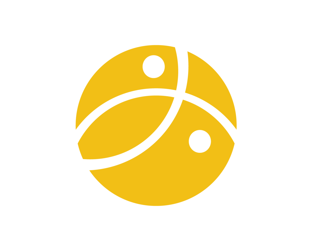 geel abstract cirkel logo icoon png
