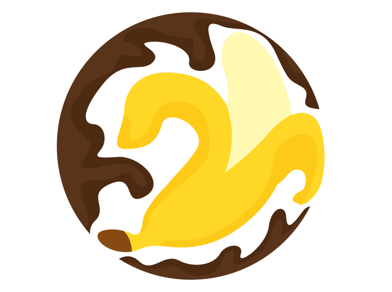 banan choklad logotyp ikon png