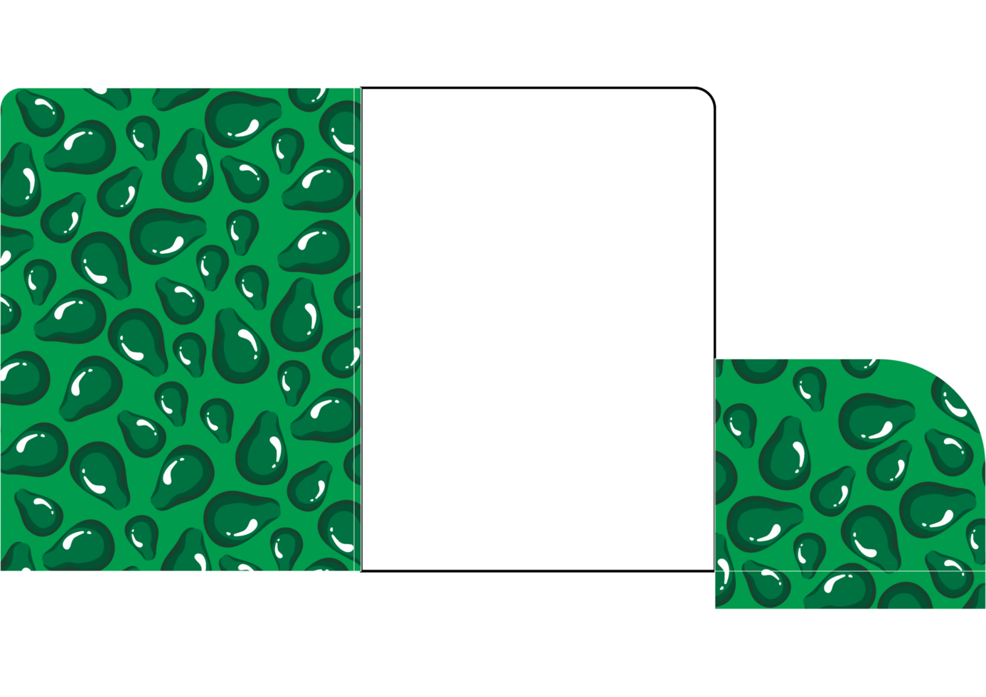 FIle Folder Design with Avocado pattern theme png