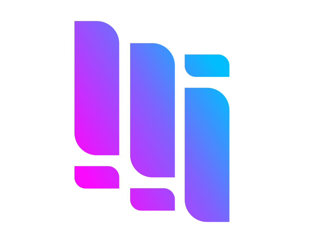 gradient color abstract logo icon png