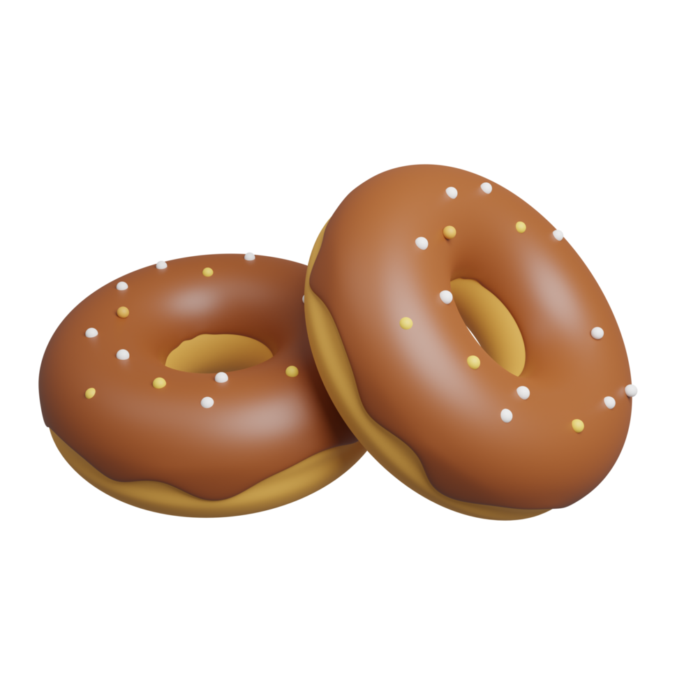 beignet illustration 3d png