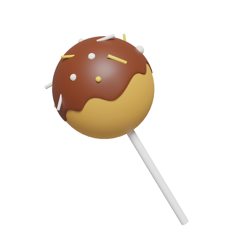 ilustração 3d de doces de chocolate png