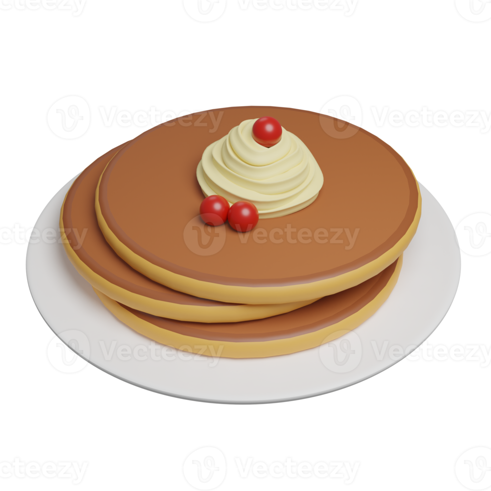 illustration 3d de crêpes png