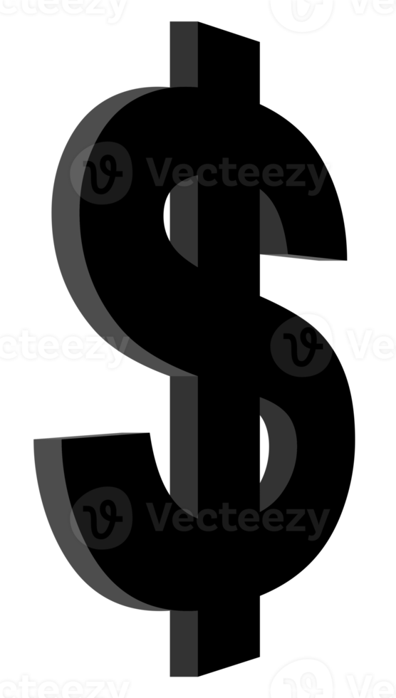 dollar, Amerikaanse Dollar valuta icoon symbool. dollar geld illustratie voor pictogram of voor grafisch ontwerp element. formaat PNG