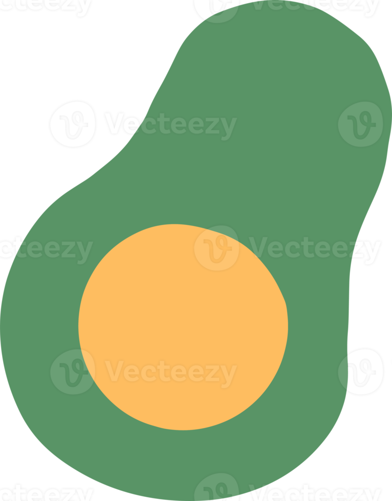ilustração de abacate em bonito e simples para elemento de design png