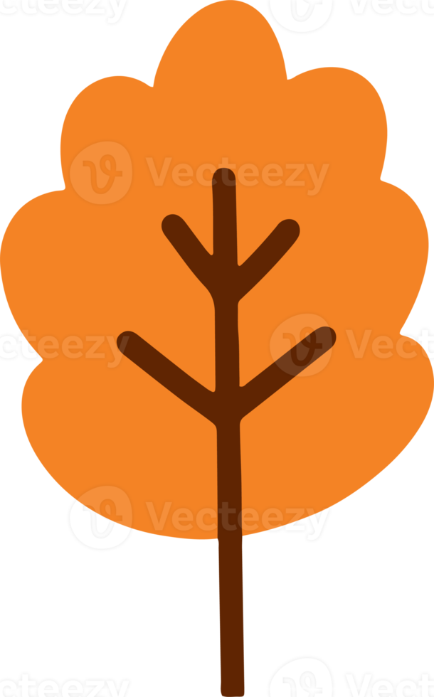 ilustração de árvore bonita. design plano de árvore simples png
