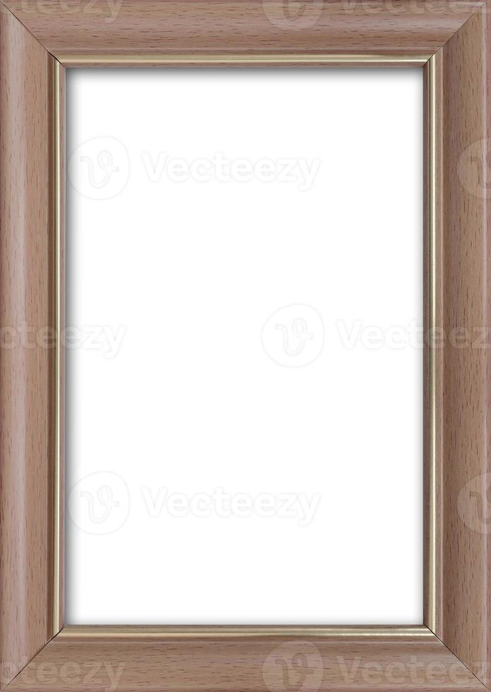 Empty picture frame with a free place inside, isolated on white photo