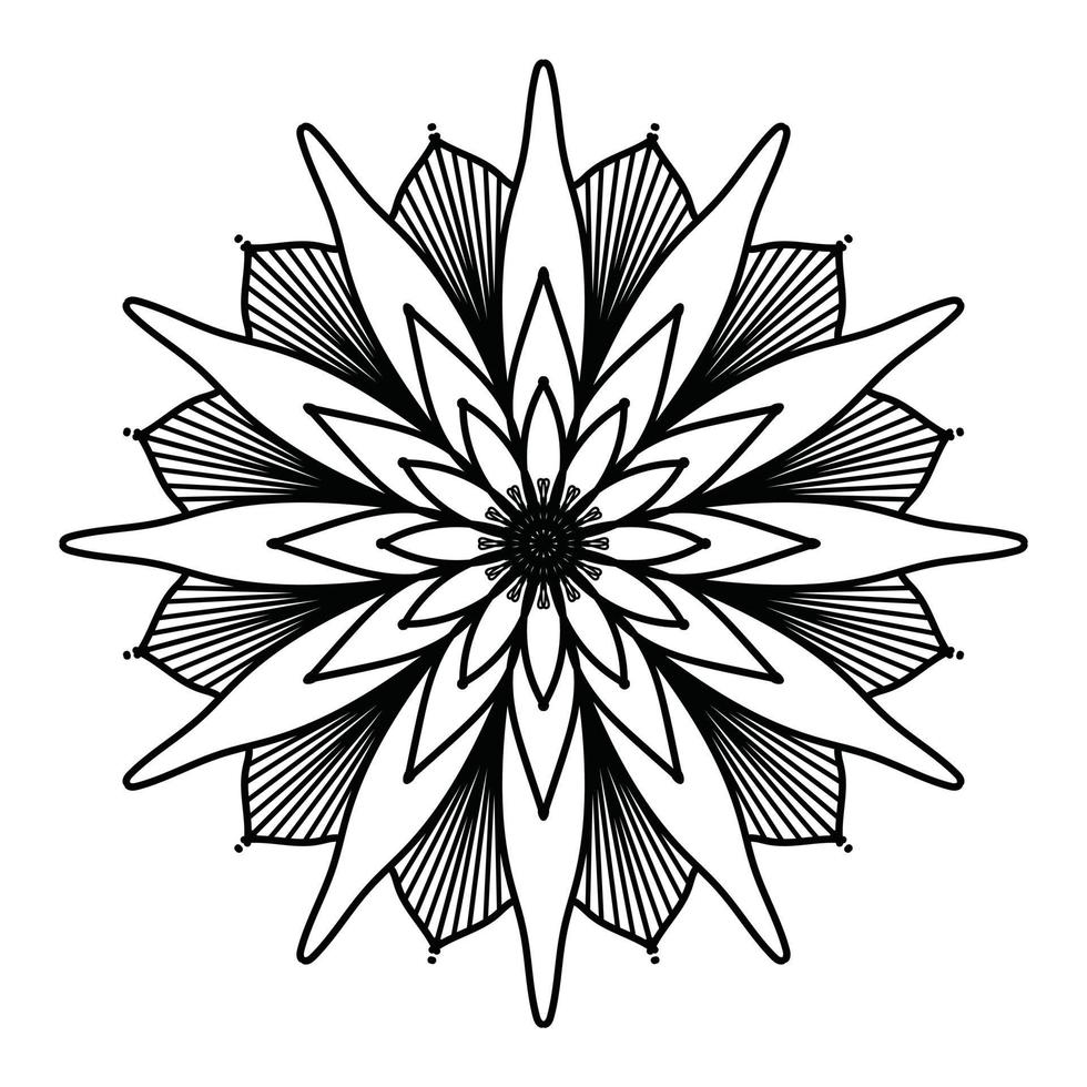 Black mandala, luxury ornamental mandala design background,mandala design,Mandala pattern Coloring book Art wallpaper design, tile pattern, greeting card,Black and White mandala vector