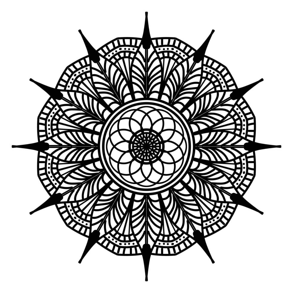 Black mandala, luxury ornamental mandala design background,mandala design,Mandala pattern Coloring book Art wallpaper design, tile pattern, greeting card,Black and White mandala vector