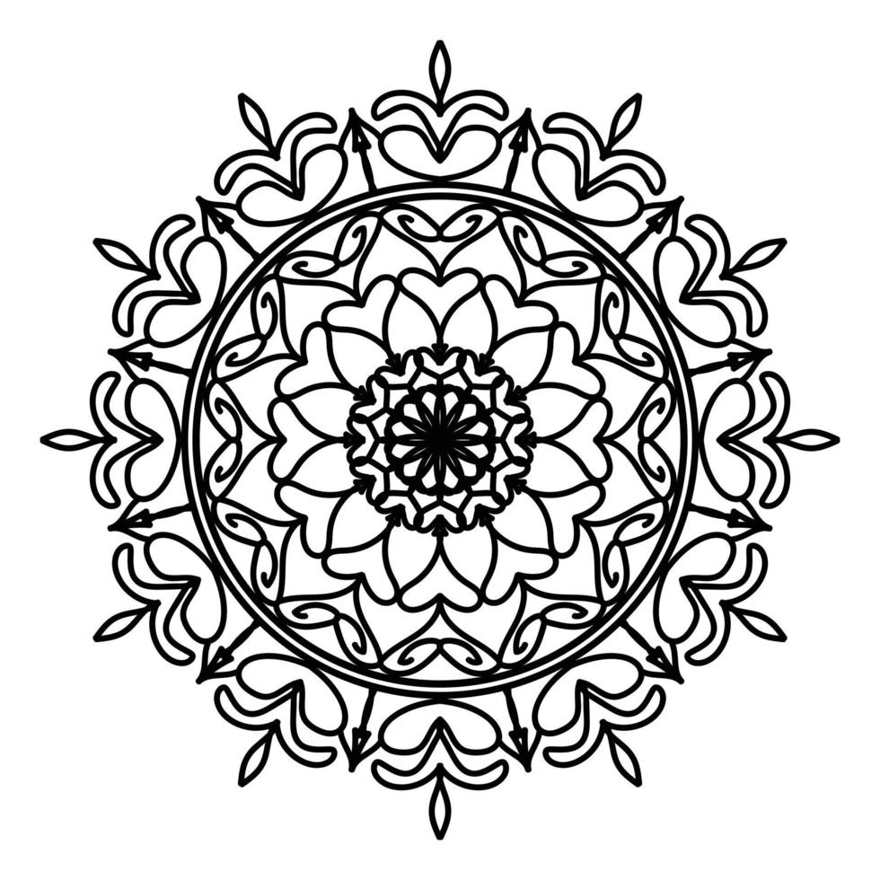 Black mandala, luxury ornamental mandala design background,mandala design,Mandala pattern Coloring book Art wallpaper design, tile pattern, greeting card,Black and White mandala vector