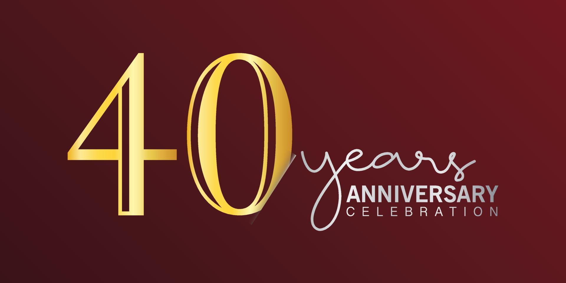 N mero De Logotipo De Celebraci n Del 40 Aniversario Color Dorado Con n-mero-de-logotipo-de-celebraci-n-del-40-aniversario-color-dorado-con
