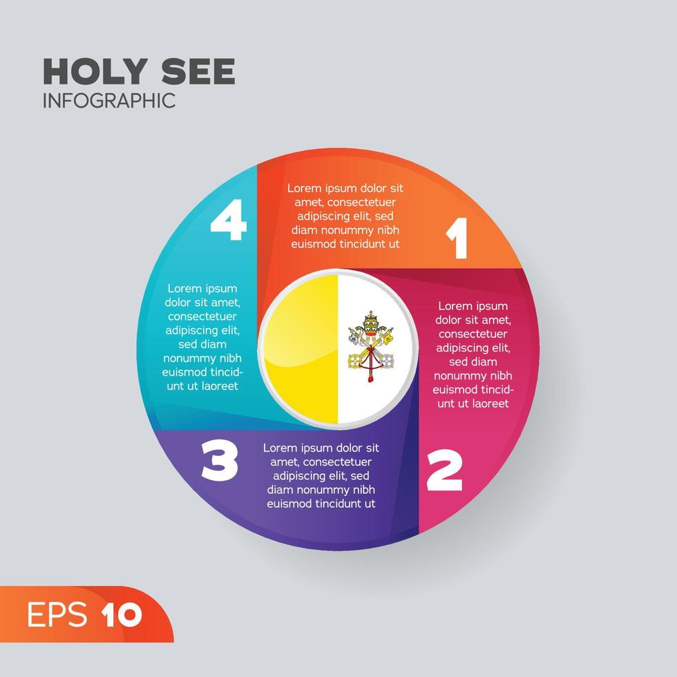 Holy See Infographic Element vector