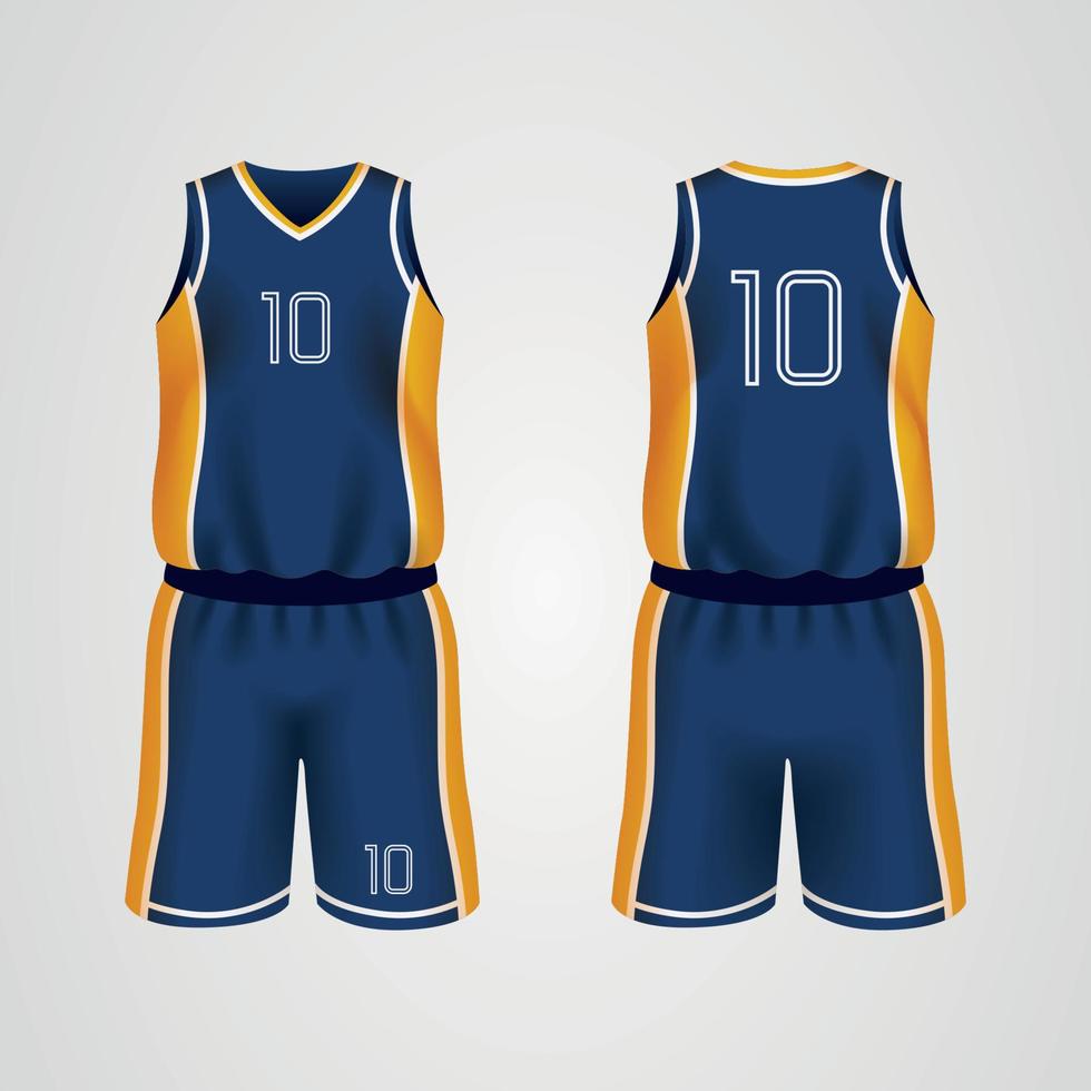 Realistic Basketball Jersey Mockup vector