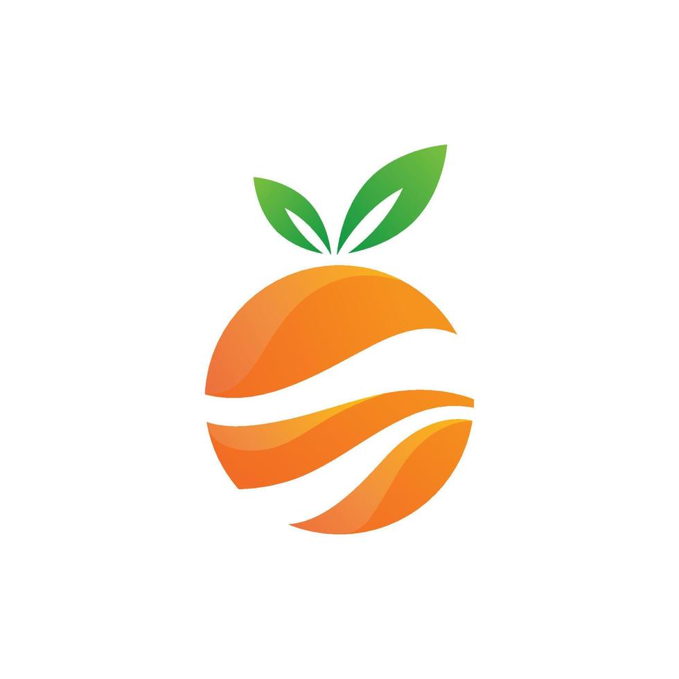 Orange logo design Vector icon illustration