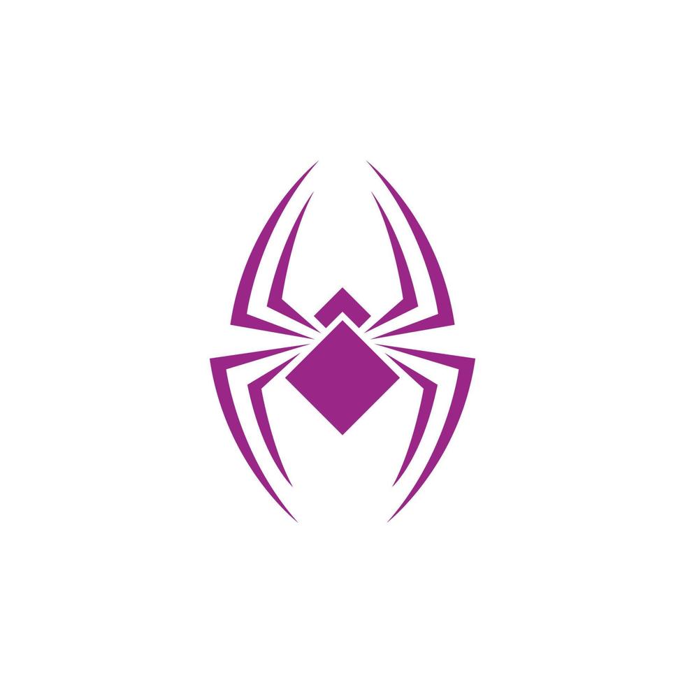 Diseño de ilustración de vector de diseño de icono de araña