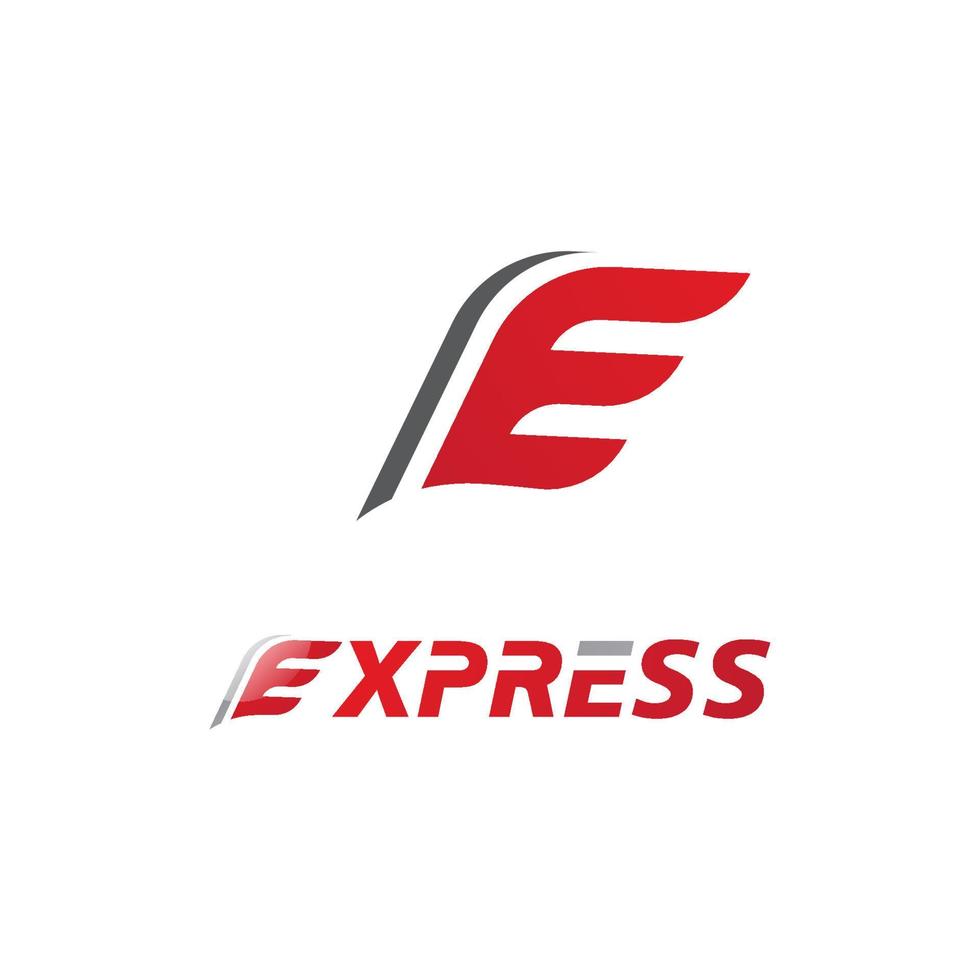Letter E for express logo Vector icon