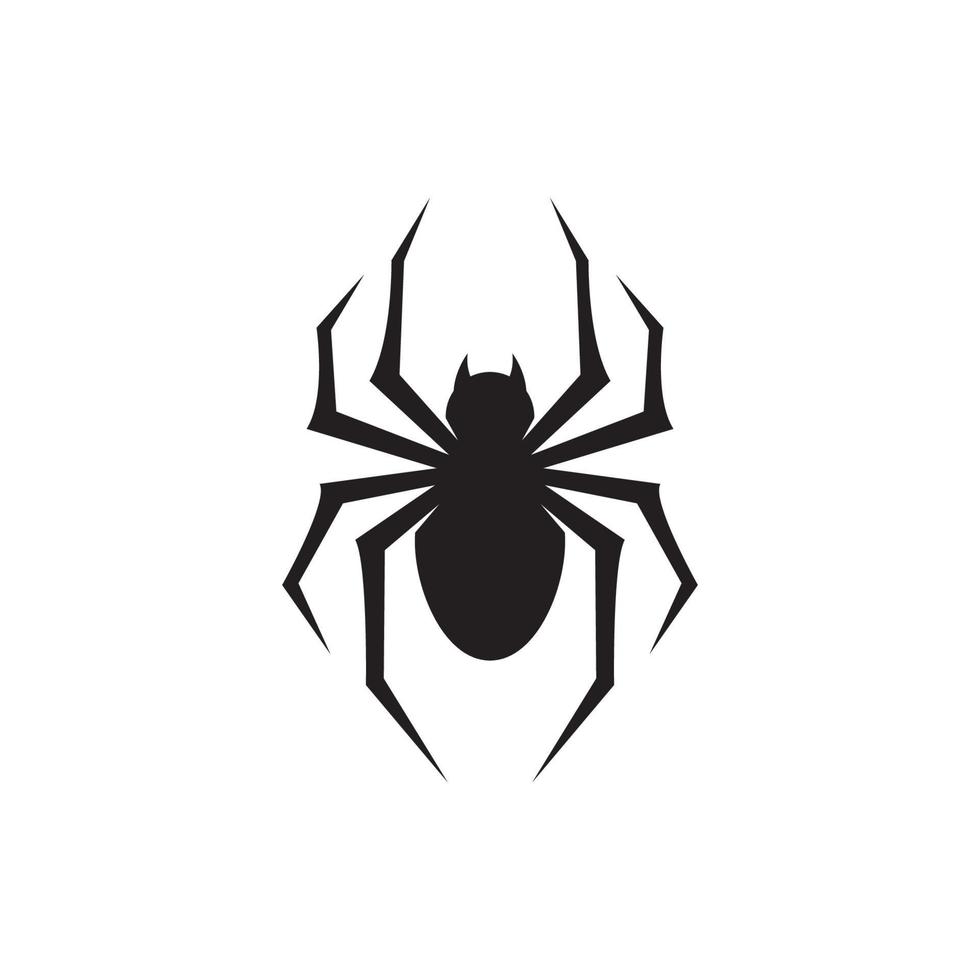 Diseño de ilustración de vector de diseño de icono de araña