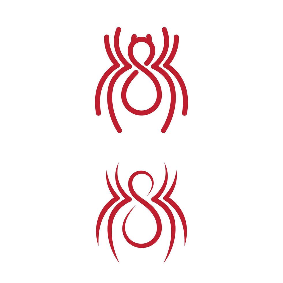 Diseño de ilustración de vector de diseño de icono de araña