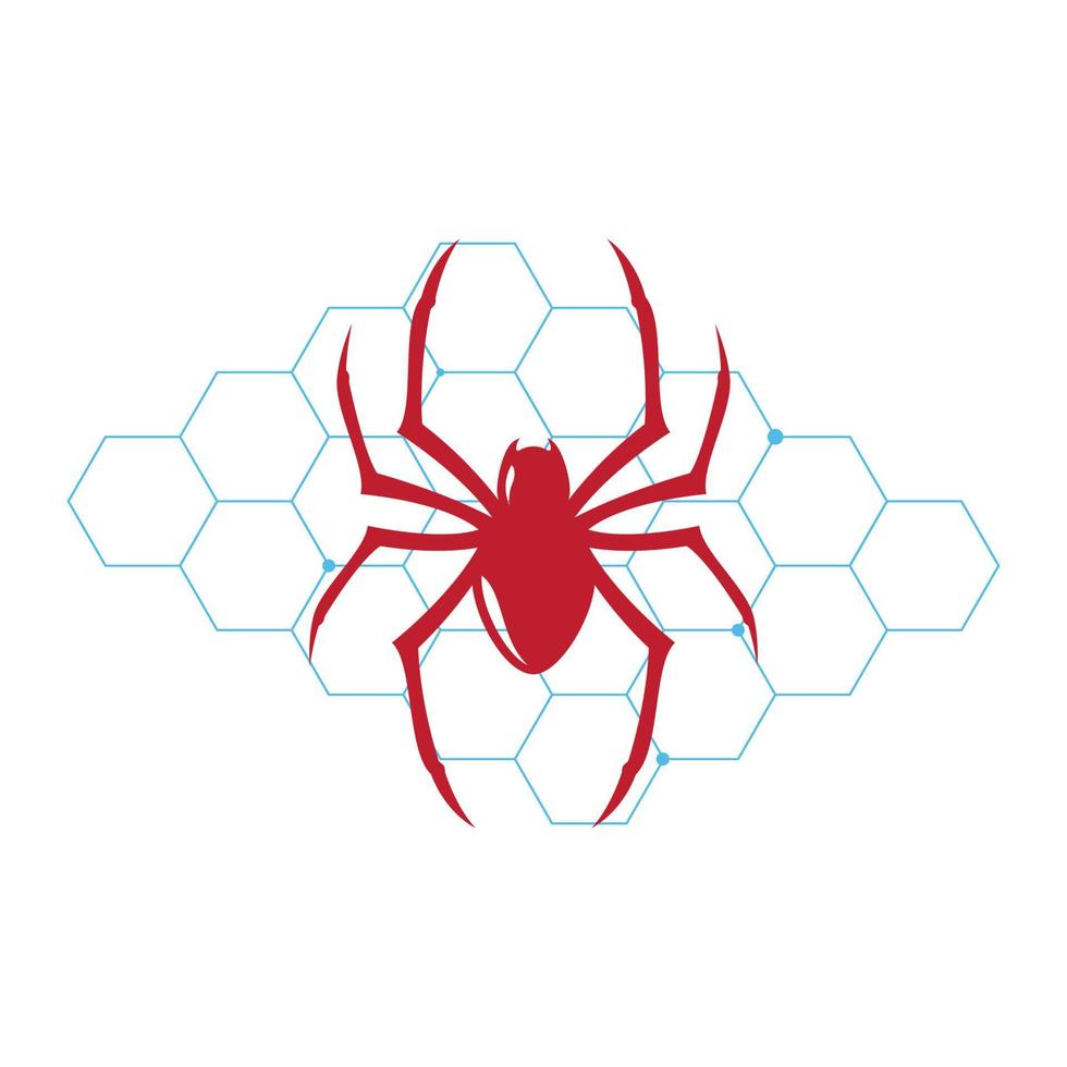 Diseño de ilustración de vector de diseño de icono de araña