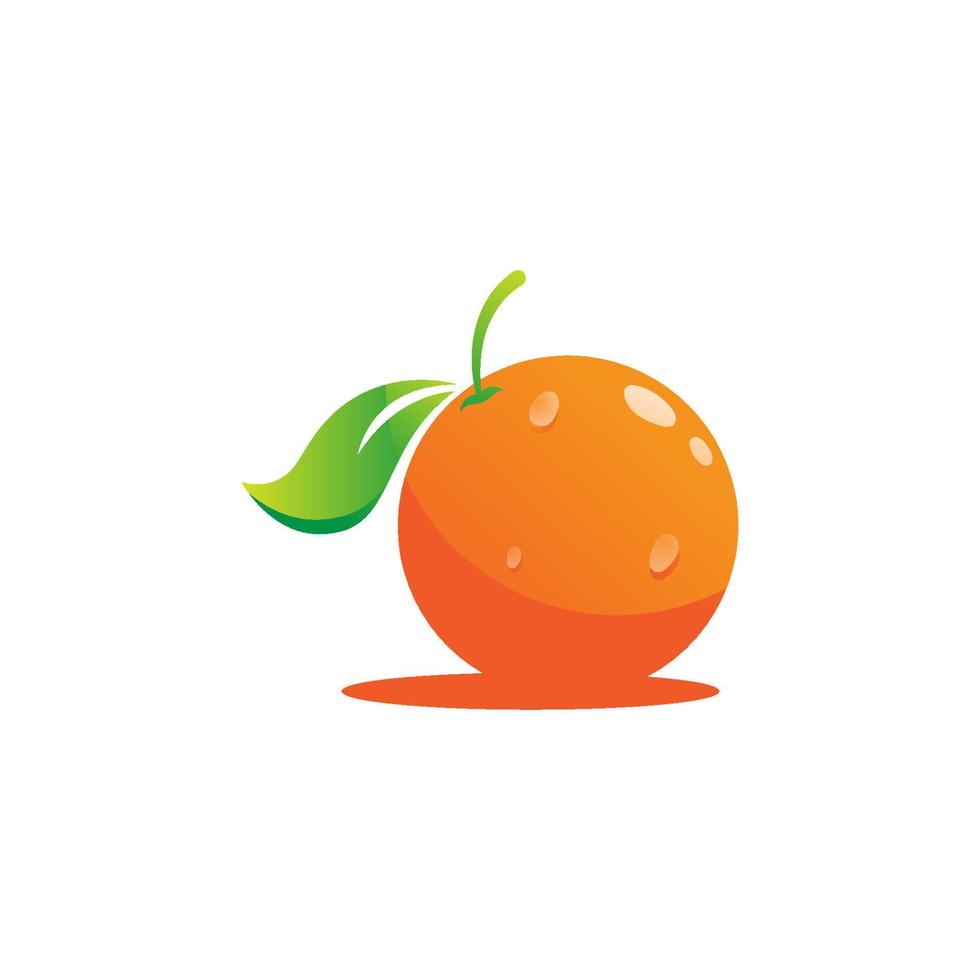 Ilustración de icono de vector de diseño de logotipo naranja