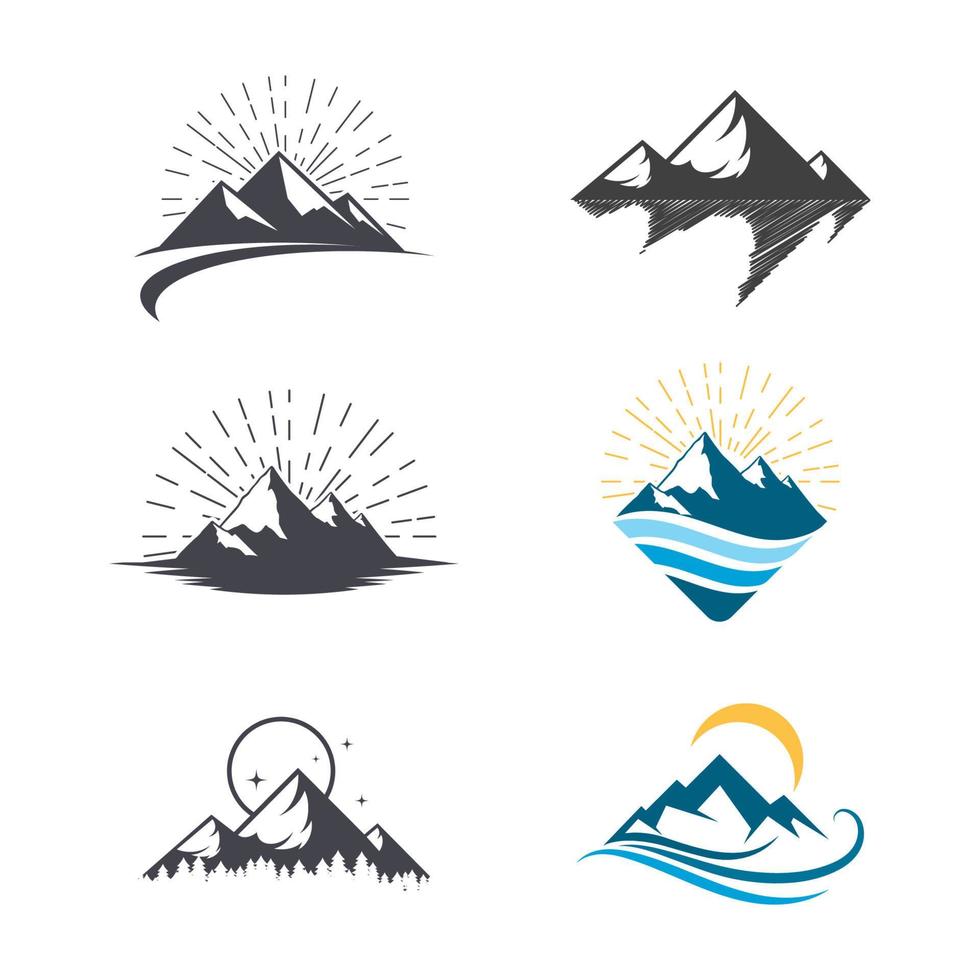 Mountain icon Logo vector