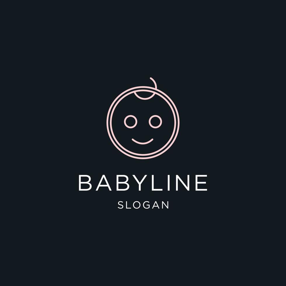 Baby funny logo template logo for business and industrial vector