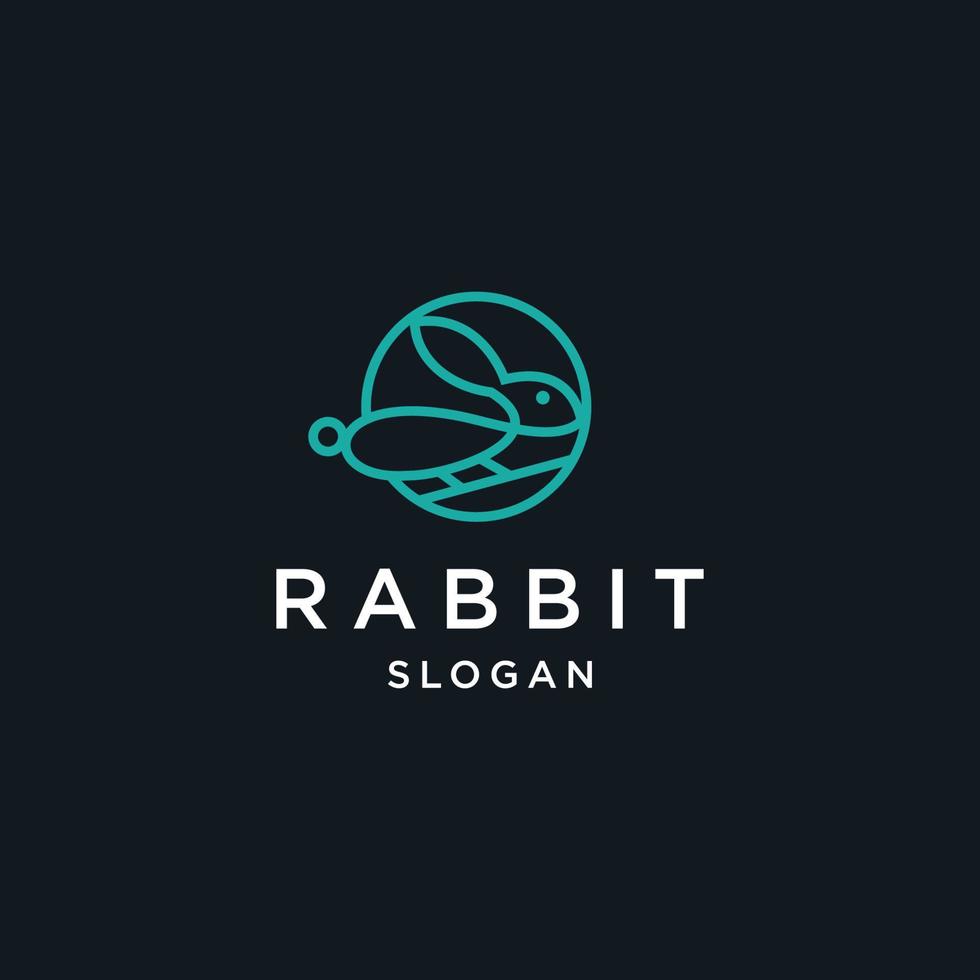 plantilla de logotipo de vector de icono de logotipo de conejo