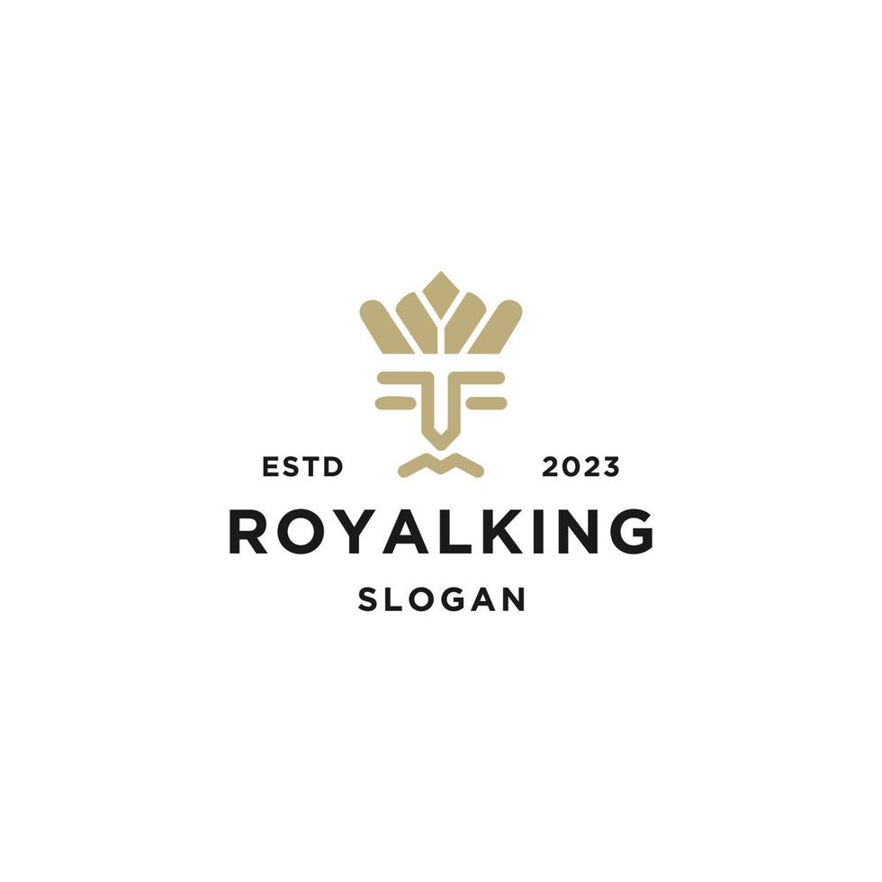 logotipo rey real reina plantilla de vector de diseño de logotipo abstracto.