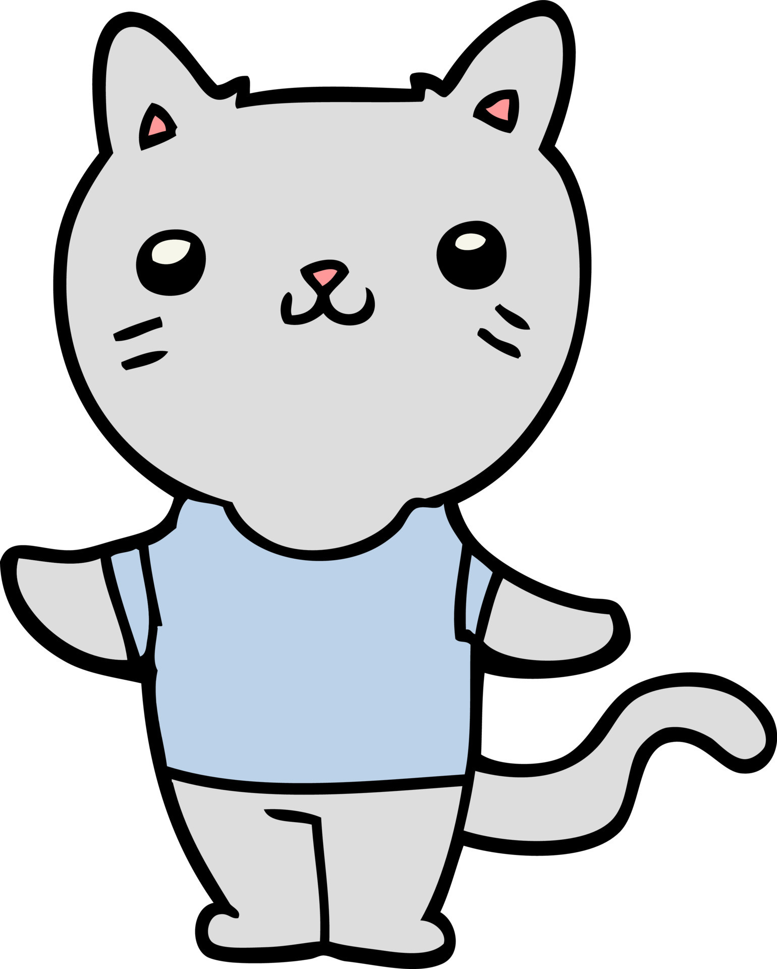 doodle character cartoon cat 12989185 Vector Art at Vecteezy