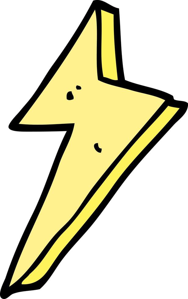 doodle cartoon lightning vector