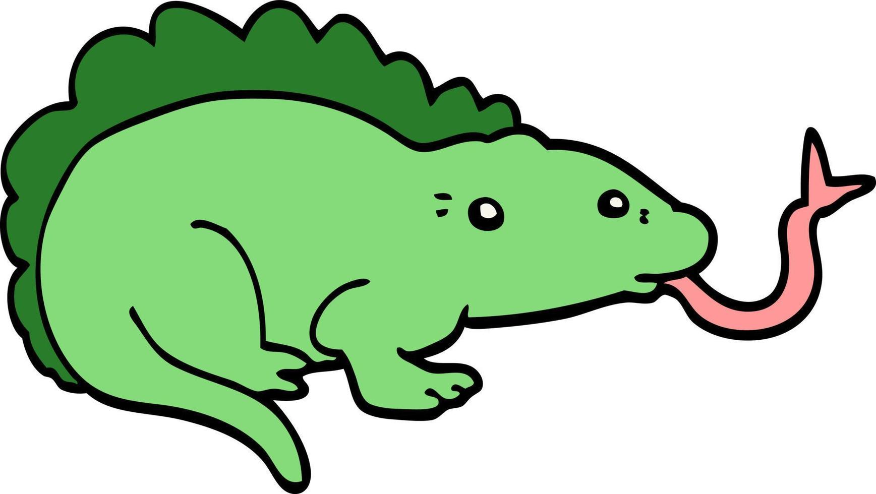 garabato, carácter, caricatura, lagarto vector