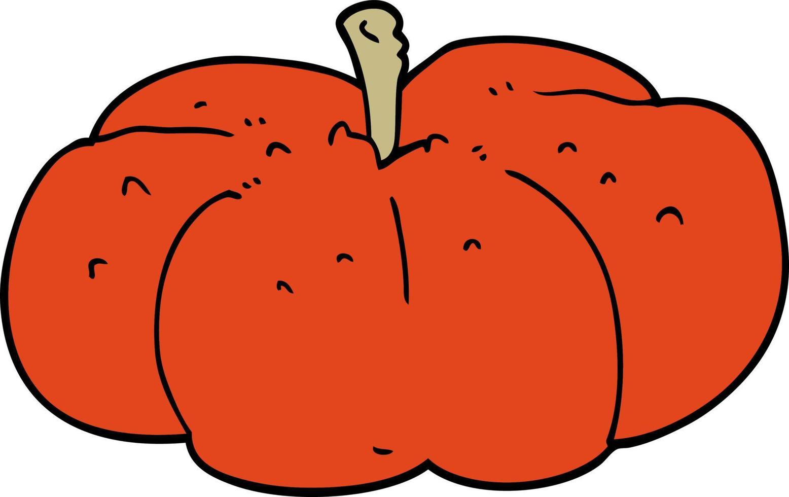 doodle cartoon pumpkin vector