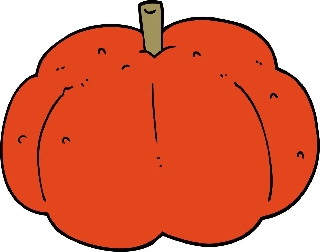 doodle cartoon pumpkin vector