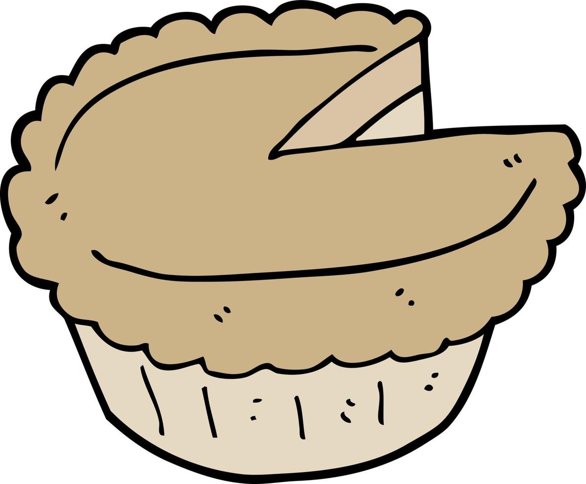 doodle cartoon pie vector