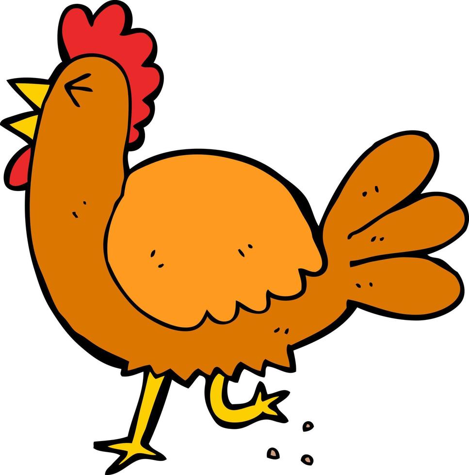 doodle character cartoon rooster vector