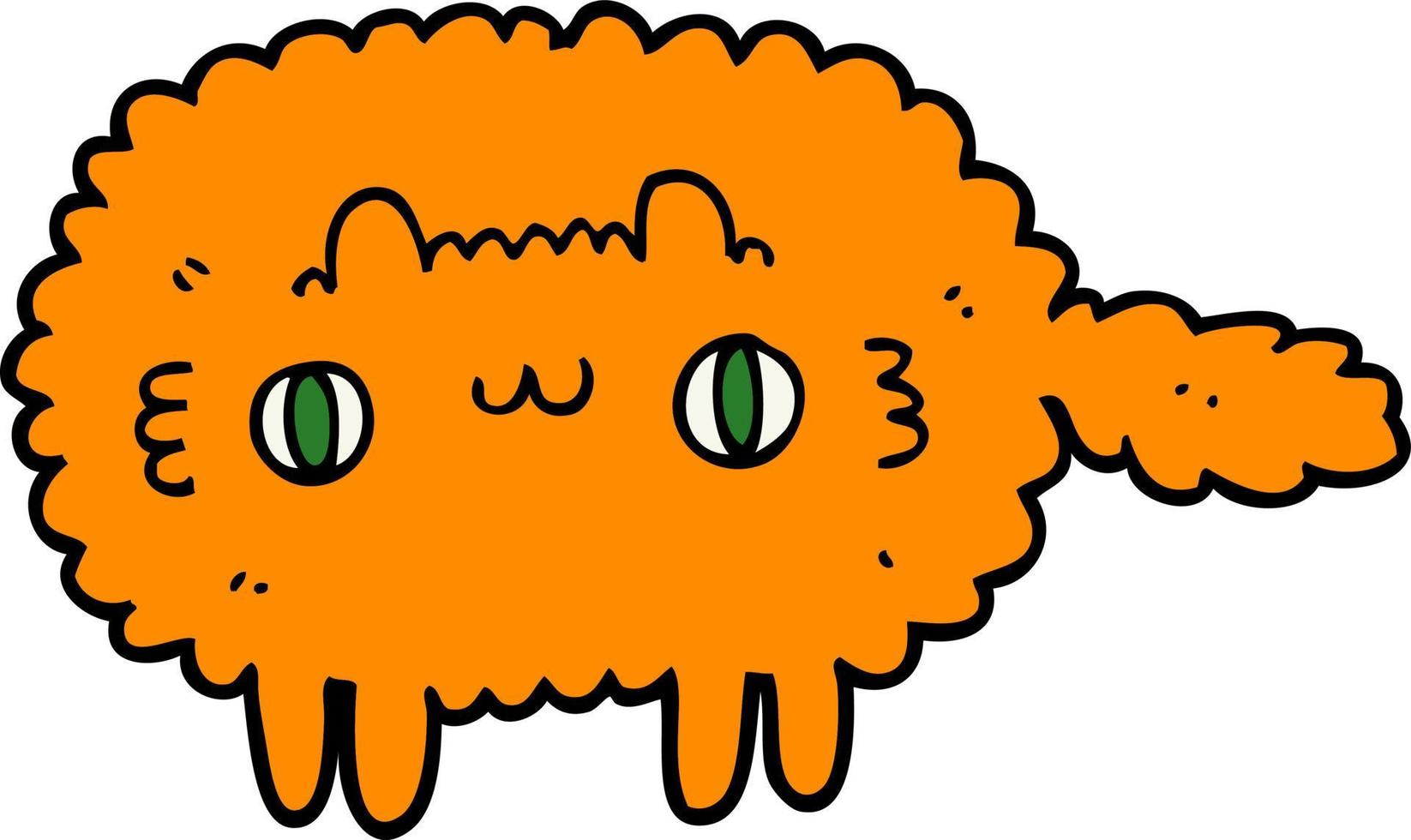 doodle character cartoon cat vector