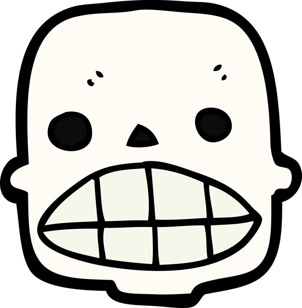 doodle character cartoon skull vector