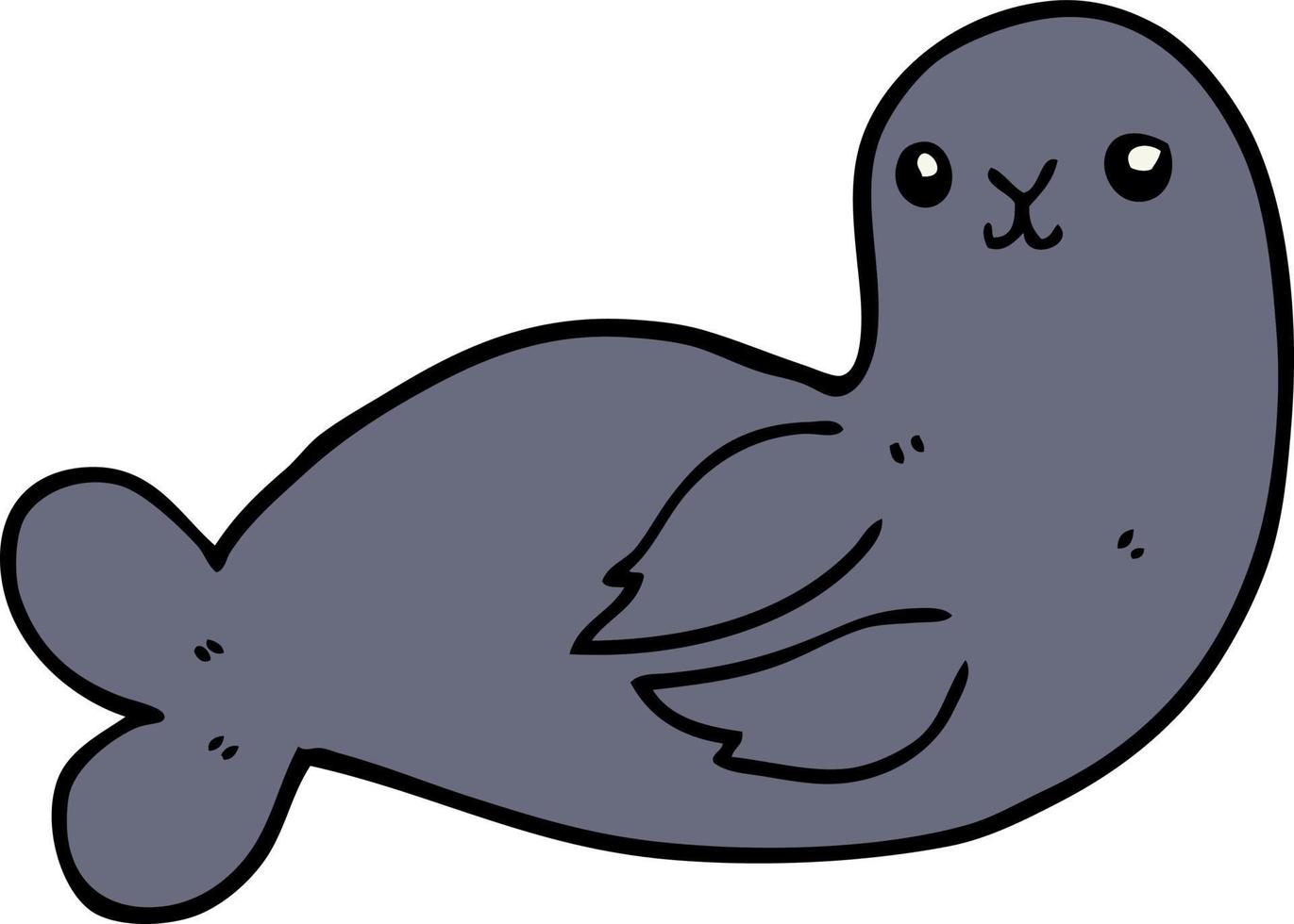 doodle character cartoon seal vector