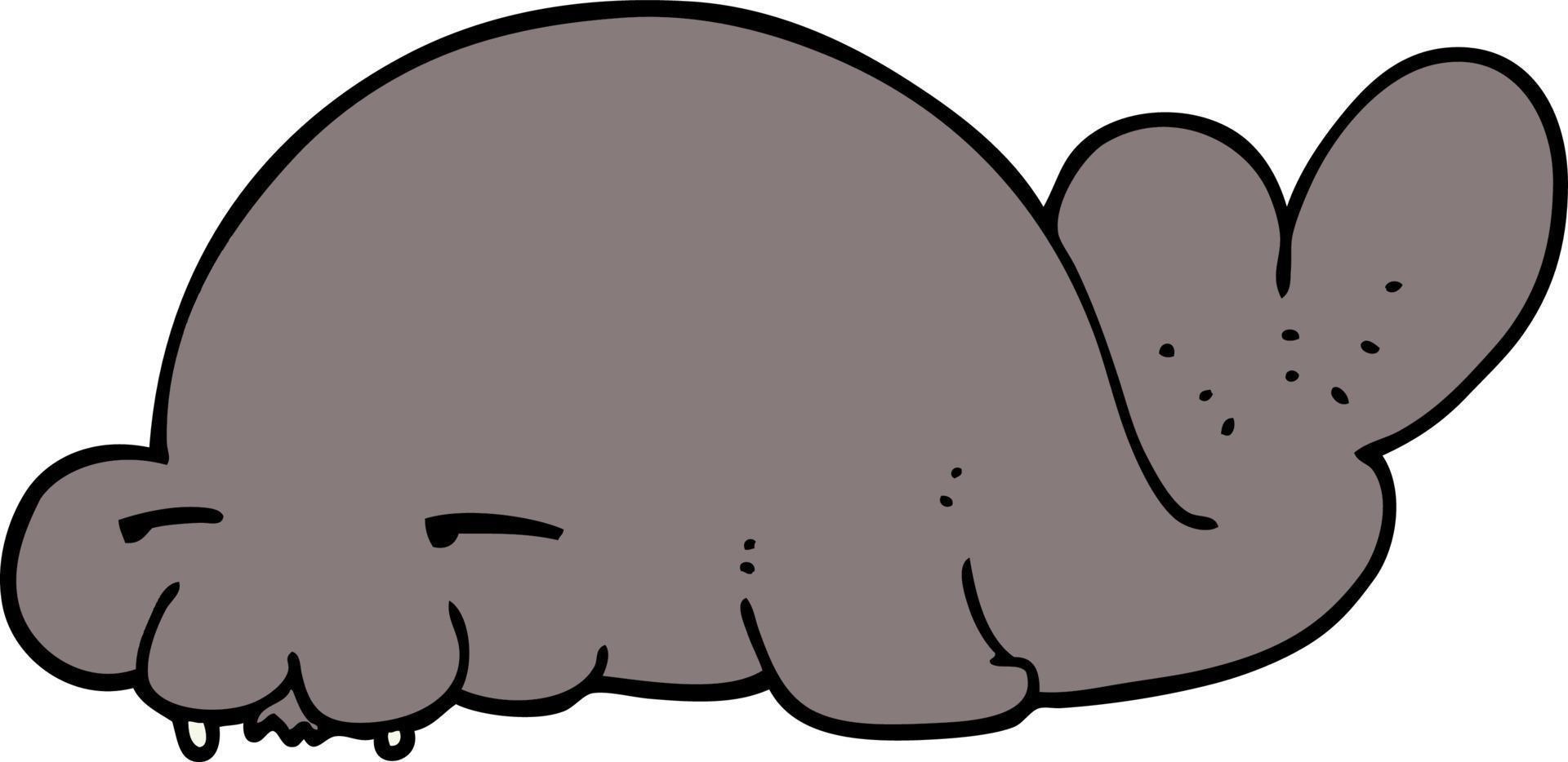 doodle character cartoon seal vector