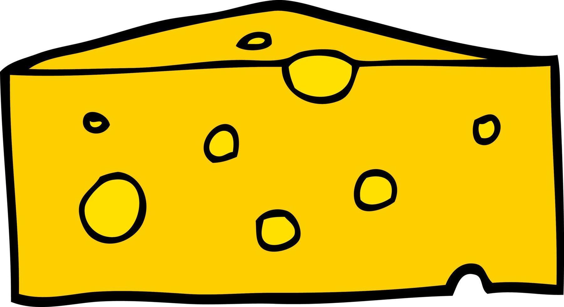 doodle cartoon cheese vector